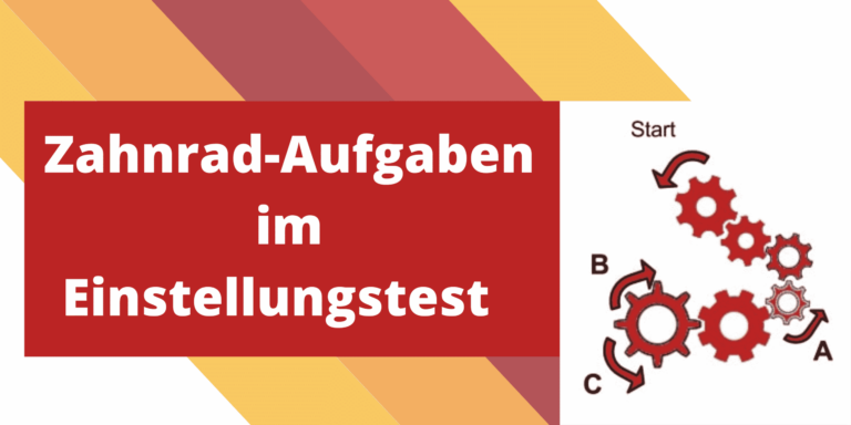 Zahnradaufgaben für einen Einstellungstest
