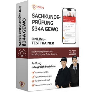 Sachkundeprüfung 34a GewO 2025 Online Testtrainer Komplettpaket