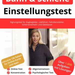 Bahn und Schienenverkehr Einstellungstest Buch - ISBN: 978-3-948144-91-3